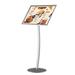 MT Displays Pedestal Curved Sign Holder Aluminum in Gray | 55.43 H x 19.18 W x 14.09 D in | Wayfair UCUMBN0518X9003