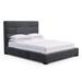 Tandem Arbor Boyd Horizontal Channel Panel Bed Upholstered/Polyester in Gray | 52 H x 49.5 W x 87.5 D in | Wayfair 108-11-TWN-20-ST-MV-GH-BL