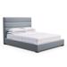 Tandem Arbor Boyd Horizontal Channel Panel Bed Upholstered/Polyester in Blue | 52 H x 49.5 W x 87.5 D in | Wayfair 108-11-TWN-20-ST-BV-HZ-BL
