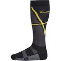 Lindstrands L Cool Socks, black-grey-yellow, Size 41 42 43 44 45