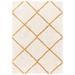 White/Yellow 48 x 0.81 in Indoor Area Rug - Ebern Designs Araujo-Espichan Geometric Ivory/Gold Area Rug | 48 W x 0.81 D in | Wayfair