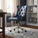 Three Posts™ Luken Swivel Task Chair w/ Nailhead Trim Upholstered in Gray | 38.5 H x 22.7 W x 25 D in | Wayfair 37873FAD576147D78155AC46AE384CC9