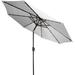 Winston Porter Daesy 7' Lighted Umbrella Metal in Gray | Wayfair 573E0FC3F9664BB48F32C36E2A1BFF47