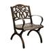 Bloomsbury Market Ornate Traditional Outdoor Cast Aluminum Bronze Patio Dining Chair in Brown | 36.22 H x 25.8 W x 25.8 D in | Wayfair
