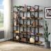 Latitude Run® 5 Tier Bookcase Home Office Bookshelf, Industrial Style Shelf w/ Metal Frame Metal in Black/Brown | Wayfair