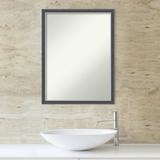 Latitude Run® Eva Black Silver Thin Bathroom Vanity Non-Beveled Wall Mirror Plastic | 25.75 H x 19.75 W x 1.125 D in | Wayfair