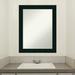 Latitude Run® Tribeca Black Wood 28 x 22 in. Bathroom Vanity Non-Beveled Wall Mirror Wood in Brown | 28 H x 22 W in | Wayfair