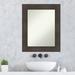 Latitude Run® William Rustic Woodgrain 24.25 in. x 30.25 in. Bathroom Vanity Non-Beveled Wall Mirror Plastic | 30.25 H x 24.25 W in | Wayfair