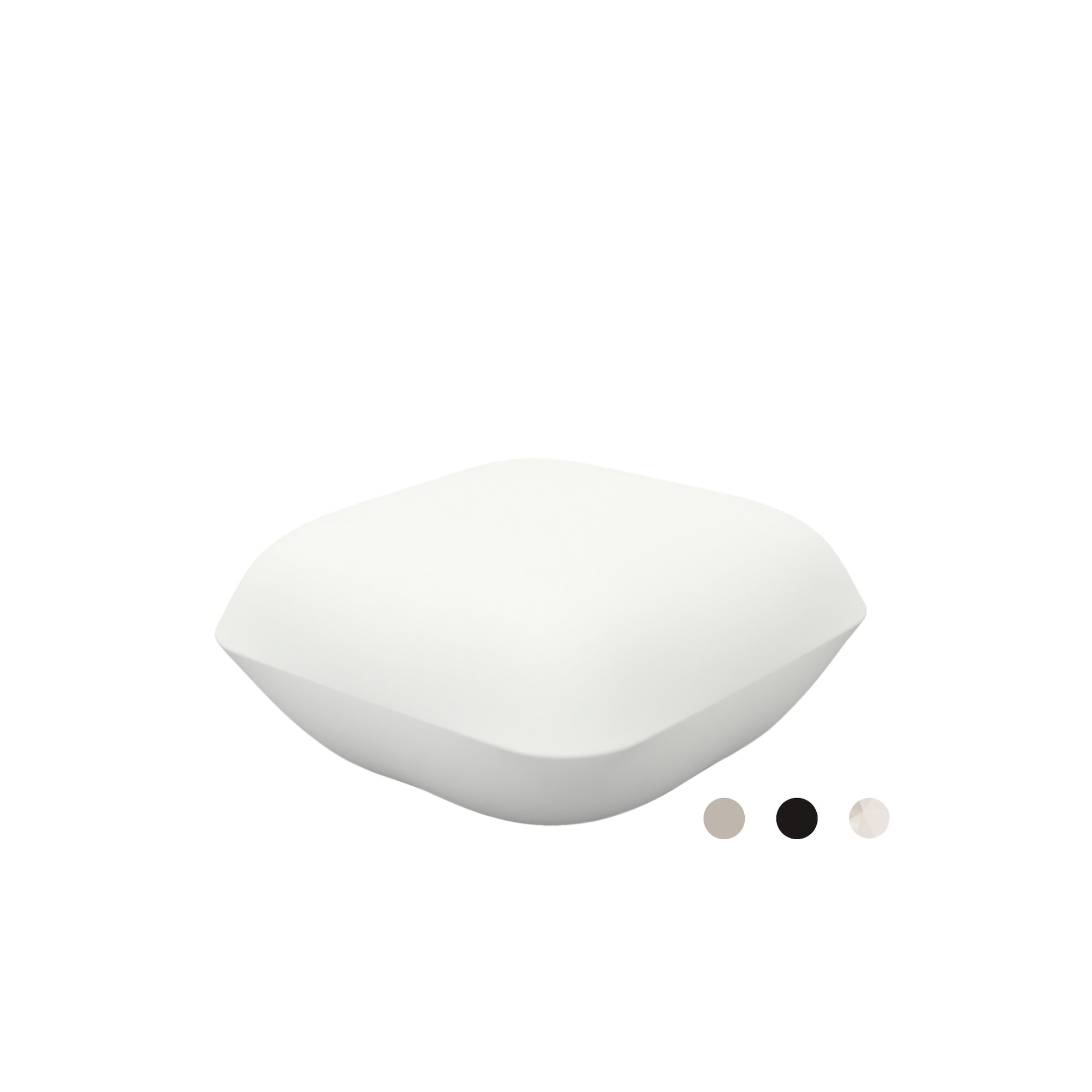 Vondom »PILLOW« Outdoor Lounge Hocker Ecru / Lackiert Hochglanz