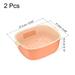 Colander Bowl Strainers Set 2PCS Plastic Drain Basket Washing Colander - 27.5 x 21.5 x 10.5 cm