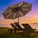 Zenova 10FT Solar Power LED Lights Patio Umbrella