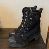 Michael Kors Shoes | Michael Kors Corey Canvas Combat Boot - Size 8m - Black | Color: Black | Size: 8