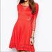Free People Dresses | Free People To The Point Lace Dress M | Color: Orange/Pink | Size: M