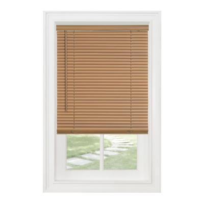 Wide Width Cordless GII Morningstar 1" Light Filtering Mini Blind Woodtone by Achim Home Décor in Wood (Size 31" W 72" L)