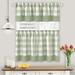 Wide Width Hunter Window Curtain Tier Pair And Valance Set by Achim Home Décor in Apple Green (Size 57" W 36" L)