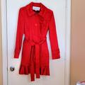 Jessica Simpson Jackets & Coats | Jessica Simpson Trench Coat Red Size Xl | Color: Red | Size: Xl