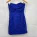 J. Crew Dresses | J. Crew Kelsey Royal Blue Lace Strapless Dress 0 | Color: Blue | Size: 0