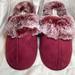 Jessica Simpson Shoes | Jessica Simpson Comfy Faux Fur Slippers | Color: Red | Size: Large (Size 8-9)