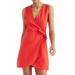 Madewell Dresses | Madewell Texture & Thread Red Crosshatch Side-Tie Dress Sz S | Color: Red | Size: S