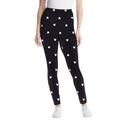 Plus Size Women's Disney Women's Black Leggings Mickey Mouse Ears All Over Print by Disney in Black Mickey Ears (Size 5X)