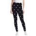 Plus Size Women's Disney Women's Black Leggings Mickey Mouse Ears All Over Print by Disney in Black Mickey Ears (Size 3X)