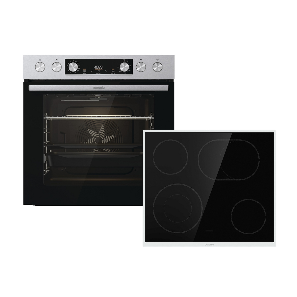 Gorenje Easy Einbauherdset, Heißluftofen mit Glaskeramik-Kochfeld, EEK A Image