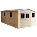 Gartenhaus holz 15 m² − Abstellraum mit Fenstern − H226xL516xB324 cm − Plattenkonstruktion aus