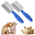 Peignes double face pour animaux de compagnie brosse de nettoyage pour chiens poils courts et