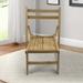 Folding Chair with Comfortable Slatted Seat and Open Back, Set of 4