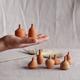 Tiny Pottery | Handcrafted Terracotta Mini Vases Small Hand thrown pots | Set of 8 beautifully made miniature vase collection | Pottery Gift