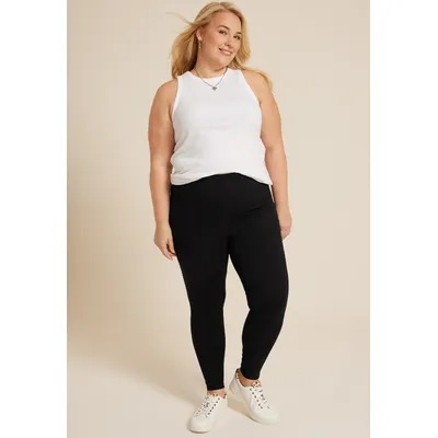 Maurices Plus Size Women's Black Super High Rise Pocket Luxe Leggings Size 2X
