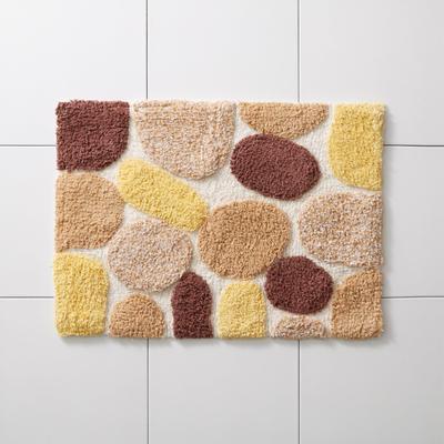 Pebbles Bath Mat by BrylaneHome in Cocoa Almond Gold (Size 21X34 RECT)