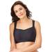 Plus Size Women's Limitless Wirefree Low-Impact Back Hook Bra by Comfort Choice in Black (Size 40 DDD)