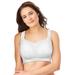 Plus Size Women's Limitless Wirefree Low-Impact Back Hook Bra by Comfort Choice in White (Size 40 B)