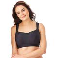 Plus Size Women's Limitless Wirefree Low-Impact Back Hook Bra by Comfort Choice in Black (Size 46 DD)