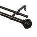 Buono Ii Decorative Double Rod And Finial Brenner by Achim Home Décor in Black (Size 72-144)