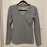 Nike Tops | Grey Nike Long Sleeve Dri-Fit Size Xs Shirt. Workout. Running. Athleisure. | Color: Gray | Size: Xs