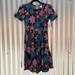 Lularoe Dresses | Nwt Lularoe Amelia Jaquard Day Dress Xs | Color: Blue/Pink | Size: Xs