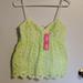 Lilly Pulitzer Tops | New Lilly Pulitzer Women's 0 Lime Green And White Floral Design Tank | Color: Green/White | Size: 0