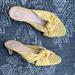 J. Crew Shoes | J. Crew Knotted Kitten Heel Sandals In Yellow Stripe Size 6.5 | Color: Yellow | Size: 6.5