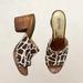 Michael Kors Shoes | Michael Kors Brown Creme Giraffe Printed Calf Hair Wooden Platform Heel Sandals | Color: Brown/Cream | Size: 8