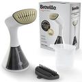 Breville VIN432 EliteTEMP Handheld Garment Steamer | Horizontal & Vertical Clothes Steamer for Home & Travel | 1500W | Fast Heat Up | White & Gold