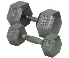 Champion Barbell 3 lbs. Solid Hex Dumbbell with Ergo Grip