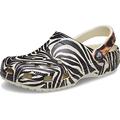 Crocs Unisex-Adult Classic Animal Print Clogs | Zebra and Leopard Shoes, Bone/Multi Animal, 12 Men/14 Women