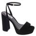 Steve Madden Lessa - Womens 9.5 Black Sandal Medium