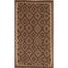 Brown Tribal Geometric Kilim Oriental Area Rug Wool Hand-woven Carpet - 5'4" x 8'0"
