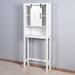 Over The Toilet Storage Cabinet Bathroom Cabinet with Adjustable Shelve and A Barn Door - N/A