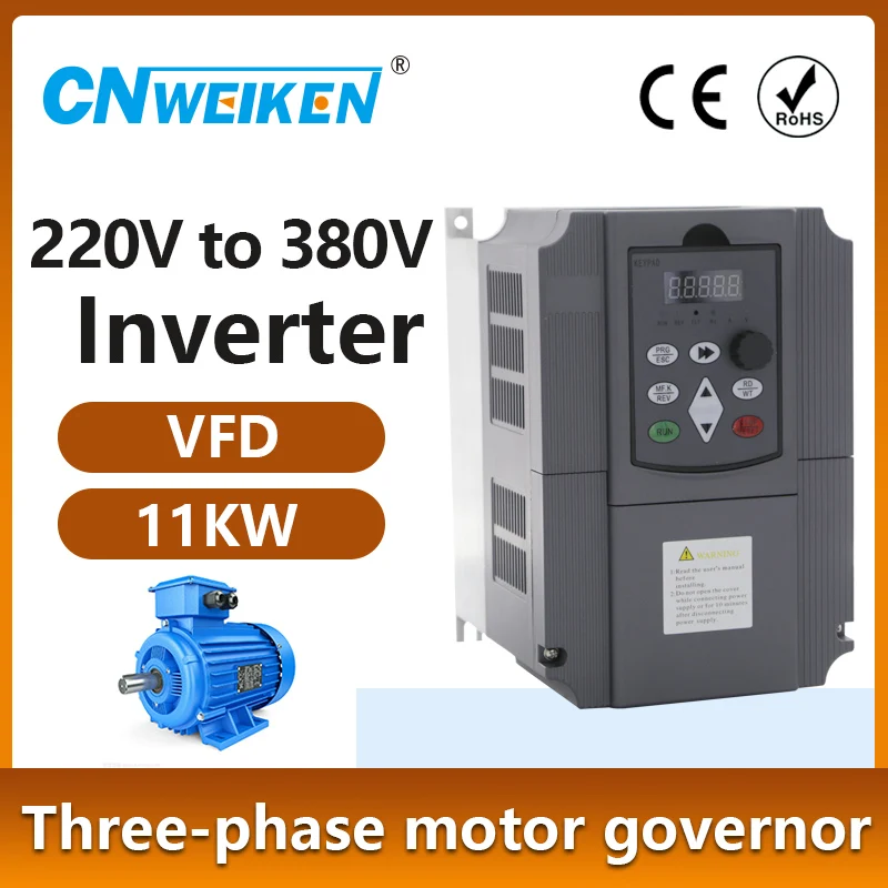 VFD 1.5kw 2.2KW 3kw 4kw 5.5kw 7.5kw 11kw onduleur Boost AC fréquence onduleur 1 phase 220V entrée à 3 phases 220V ou 380V sortie