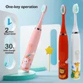 Brosse à dents électrique pour enfants poils souples dessin animé 4 modes nettoyage étanche