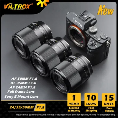 TROX-Objectif portrait plein format à mise au point automatique monture Sony E 85mm 50mm 35mm
